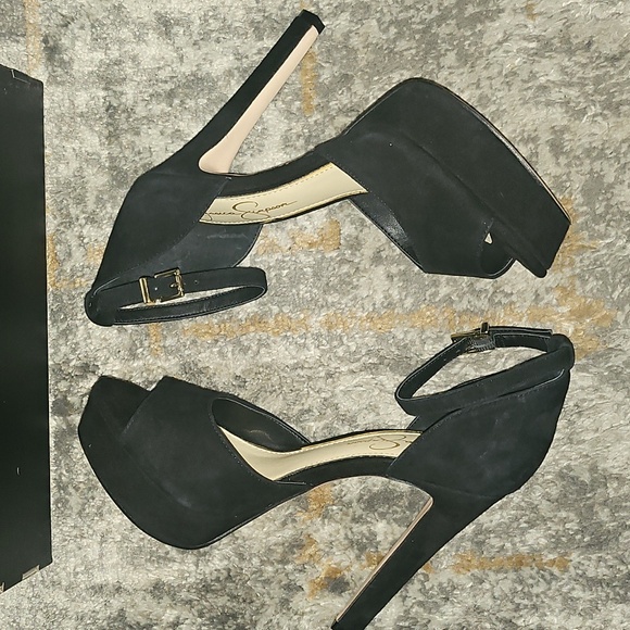 New Jessica Simpson Beeya Ankle Strap Platform Heeled Sandals Sz 7 - Picture 7 of 8